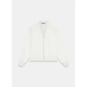 Mint Velvet White Sequin Bomber Jacket